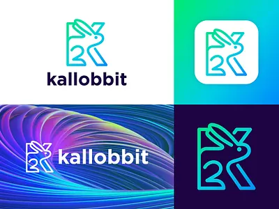 Kallobbit Logo Design 3d animation branding graphic design logo motion graphics ui