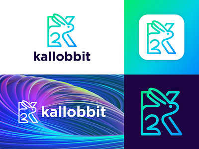 Kallobbit Logo Design 3d animation branding graphic design logo motion graphics ui