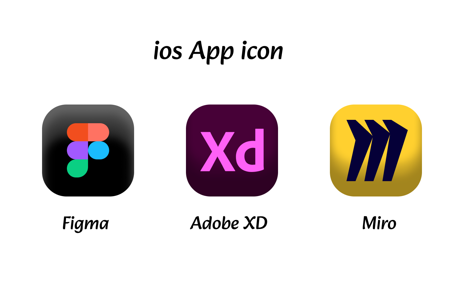 ios App icon 3d ui ux