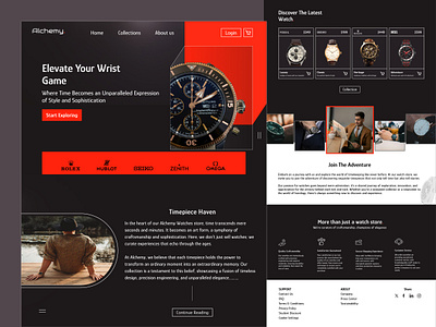 Online Watch Store branding design ecommerce ui fashion fashion ui glassmorphism ui logo minimaslist design online store ui product design store ui trending design trending ui ui ui design ux visual design watch watch shop ui watch store ui