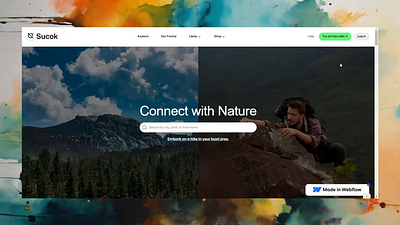 Connect with nature design in Figma And Webflow adobe xd branding design figma framer graphic design illustration landing page ui uiux user experience user research ux web design webflow website