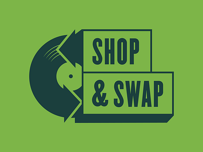 Shop & Swap Logo Alt branding design graphic design identity illustration logo mark record store records vinyl