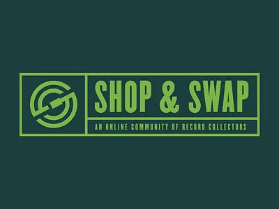 Shop & Swap Records Online Logo branding design graphic design identity illustration logo mark record record store vinyl