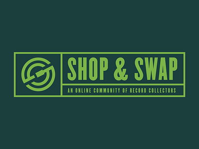 Shop & Swap Records Online Logo branding design graphic design identity illustration logo mark record record store vinyl