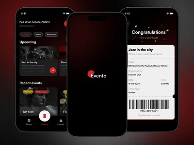 Event booking app design branding event graphic design ui ui design ux design wireframe