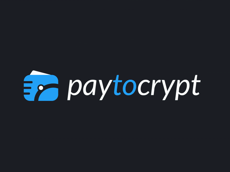 Paytocrypt Logo Animation animation branding crypto wallet logo motion graphics pay
