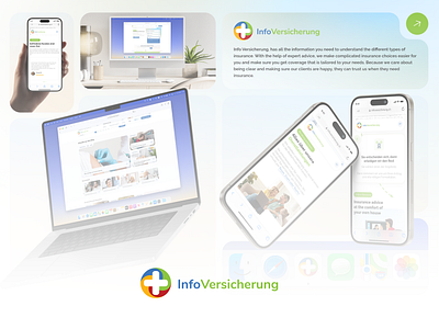 Info Versicherung Website design minimal ui ux website