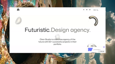 Futuristic. Design agency. in webflow branding design figma framer illustration ui uiux ux web design webflow