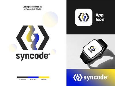 Syncode - v2 ai app branding creative logo gradient logo logo logo design logo designer logo maker modern logo s coding logo s letter s logo s programming logo software tech logo technology ui web website