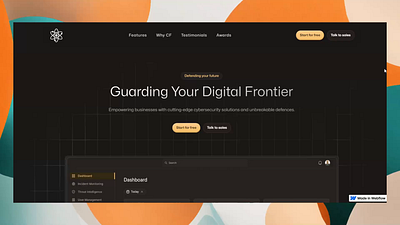 Guarding Your Digital Frontier In Webflow animation branding design figma framer graphic design illustration logo ui uiux ux web design webflow
