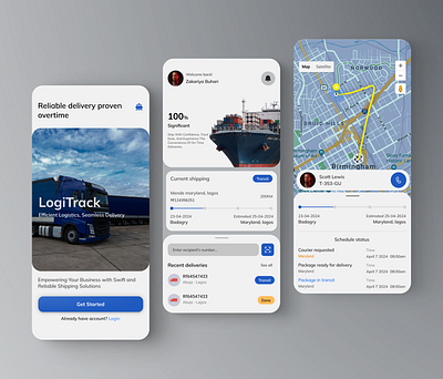 Logistics App design interface logistics logistics app mobileapp product design ui uiux uiux design ux ux design