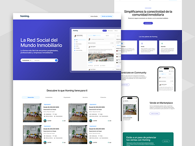 Real State Social Platform - Landing Page Design app app design design graphic design landing page ui ux
