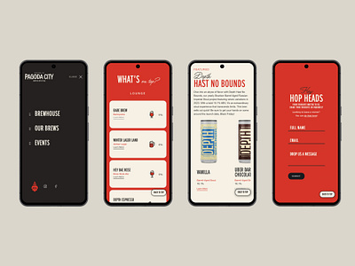 Pagoda City Brewing Website beer brand brand identity branding brewery brewing design graphic design interaction pagoda ui ux web web design