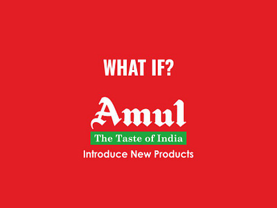 What If? - New Product Range of Amul amul amul product design amul rebranding amul social media posts brand design brand designer branding creative branding creative poster design creative social media posts design design portfolio graphic design logo logo design poster design product design rebranding social media posters social media posts