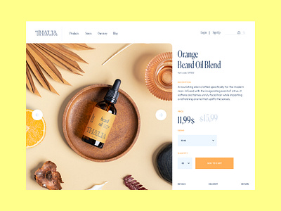 Thalia - Essential Oil Wellness Website Product Page aromatherapy aromatherapy website brand identity logo logo design oil web design oil website web web design website wellness web design wellness website