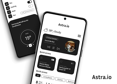 Astra.io | App Design app app design assistant design iot remote app smart home smart home app ui ui design uiux ux