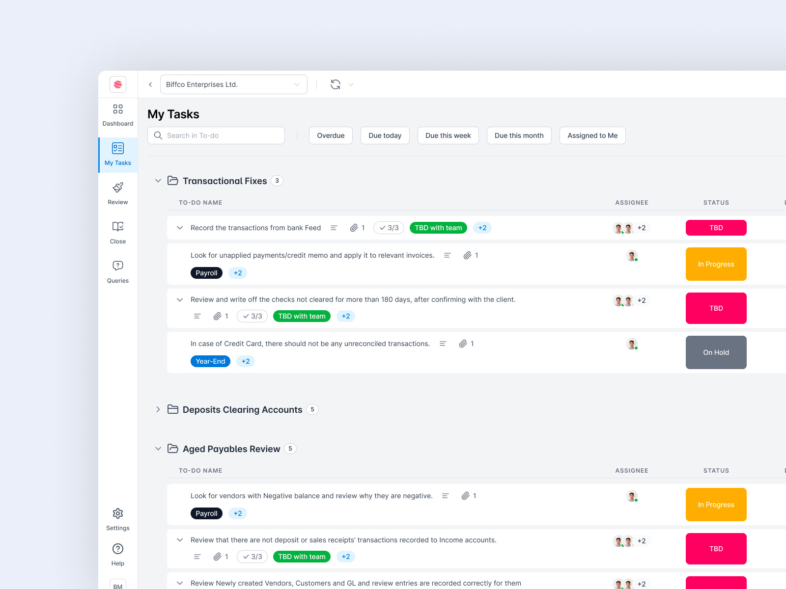 Task Management for Accountants accountant accounting product design saas product task management todo