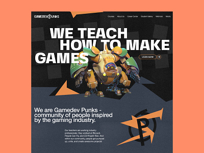 Gamedev Punks Concept 3d acidgraphix branding concept gamedev games graphic design illustration ui ux webdesign