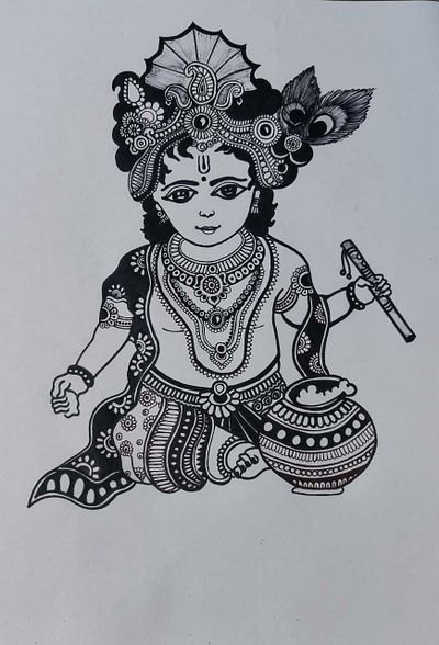 Krishna art design graphic design kanha krishna lord krishna mandala art spiritual