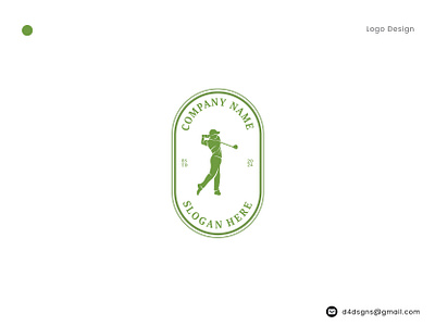 Vintage Style Golf Club Logo d4dsgns Designer brand identity branding business logo d4dsgns design golf club logo golf player logo graphic design illustration logo logo design vector vintage logo