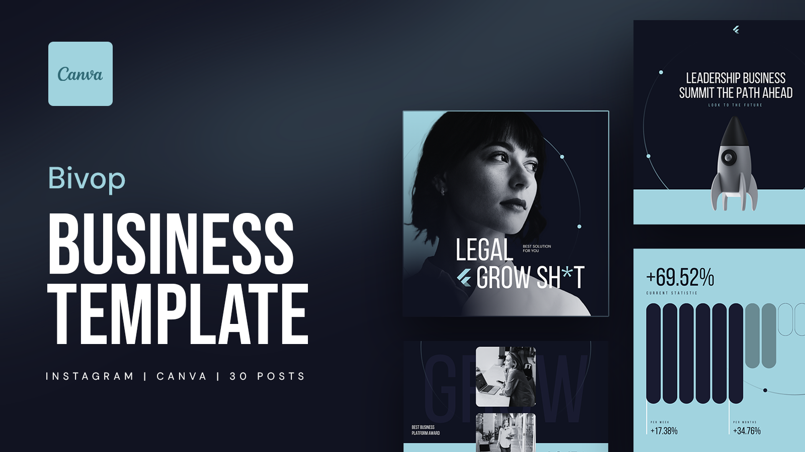 Bivop | Canva Template business canva canva design canva template instagram post social template