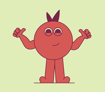 cool pomegranate animation cool boy cool illustration flat illustration fruit guy fruit illustration graphic design illustration illustrator man illustration