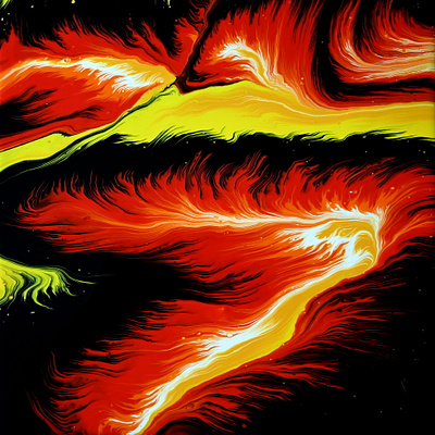Flaming Feathers🔥: Acrylic Pour Painting Tutorial ~ Split Cup acrylic acrylic paint art branding design illustration paintings pouring tutorial
