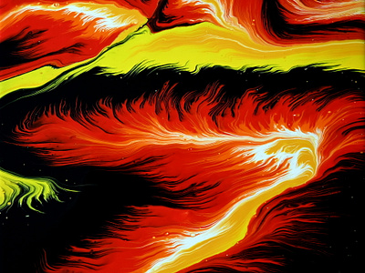 Flaming Feathers🔥: Acrylic Pour Painting Tutorial ~ Split Cup acrylic acrylic paint art branding design illustration paintings pouring tutorial