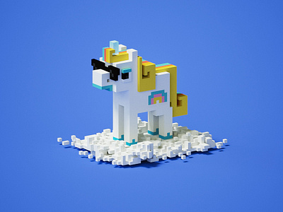 Voxel Unicorn ✨️🦄 voxelart design 3d