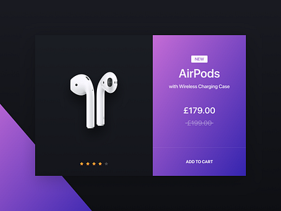 AirPods Product Modal airpods apple bold aesthetic product shop simple interface ui visual design