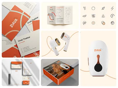 Nava Skin - Complete Branding Solution for a Hair Removal brand booklate design brand branding business card graphic design grooming hair removal illustration logo design onexcell packaging design product design social media design stationary design