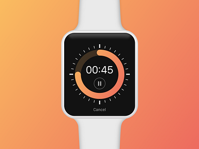 Watch Timer App app apple countdown app gradient timer app ui watch