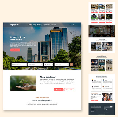 Real Estate - Elegant Website Design Exploration app branding design graphic design home page design illustration ios landing page mac mockups real estate realestate ui