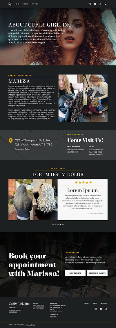 About Page design graphic design layout design website design