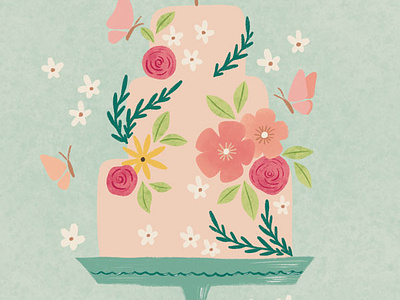 Wedding Cake butterflies cake congratulations flowers happy day wedding wedding cake