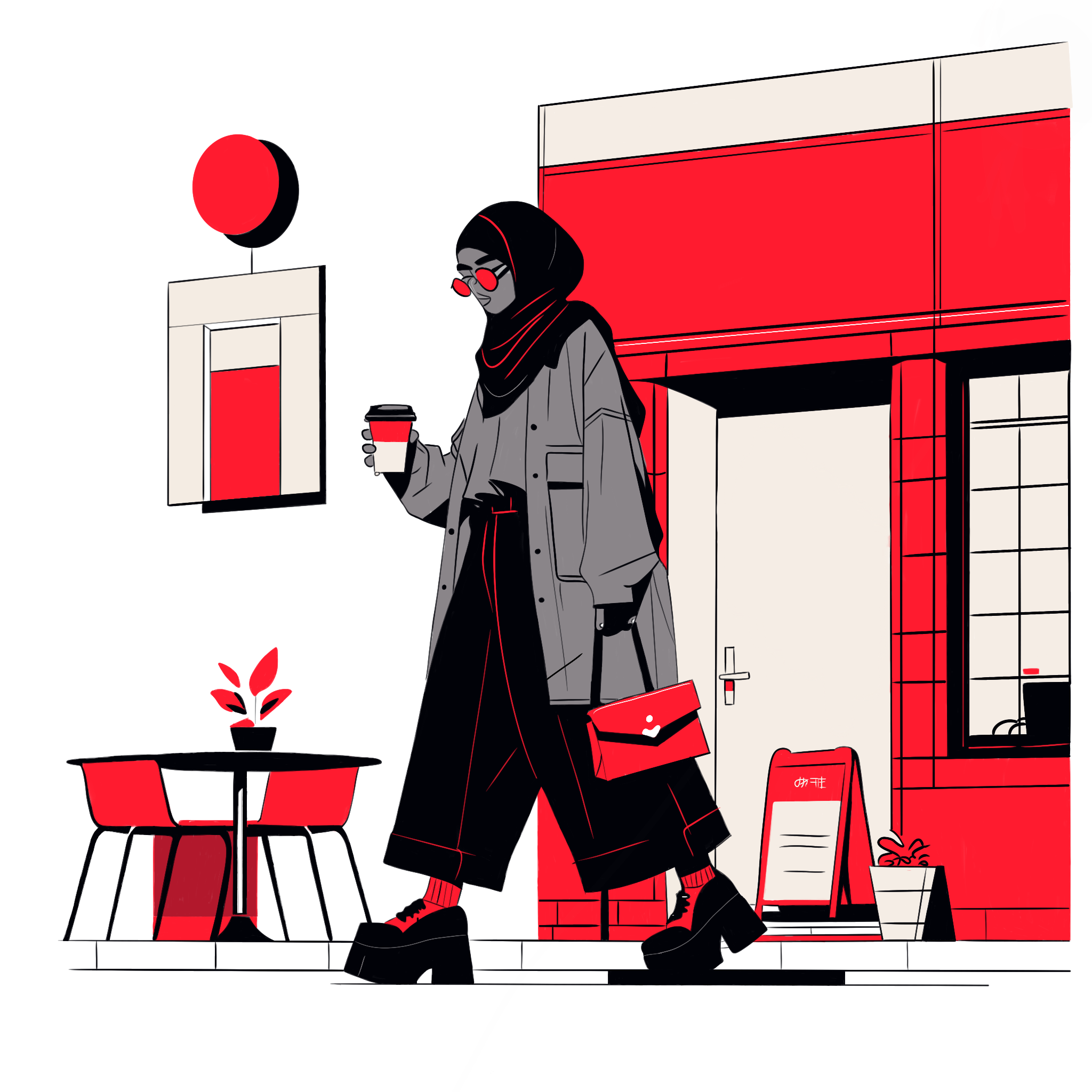 Get busy design graphic design illustration monochrome vector