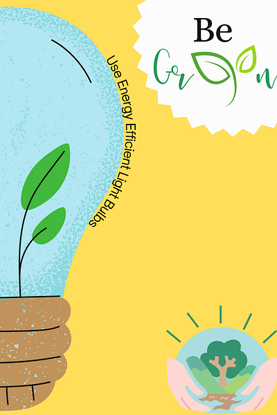 Be Green Campaign - Use Energy Efficient Light Bulbs illustration