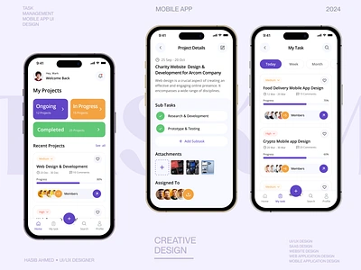 Task Management App app appdesign branding design mobileapp mobileapplicationdesign taskmanagement ui uidesign uidesigner uiux uiuxdesigner ux designer webdesign webdesigner wedsitedesign