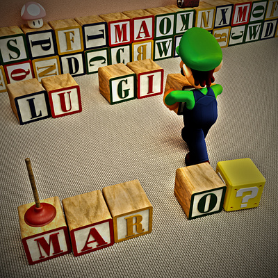 MARIO Lost His "I". 3d animation creative design luigi mario model