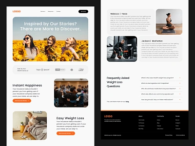 Medical Website Design black branding design fitness graphic design landing page medical minimal typography website weight loss white