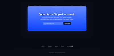 ChopinFramework - CTA & Footer 👀 dark design framework ui ux website