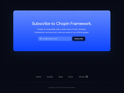 ChopinFramework - CTA & Footer 👀 dark design framework ui ux website