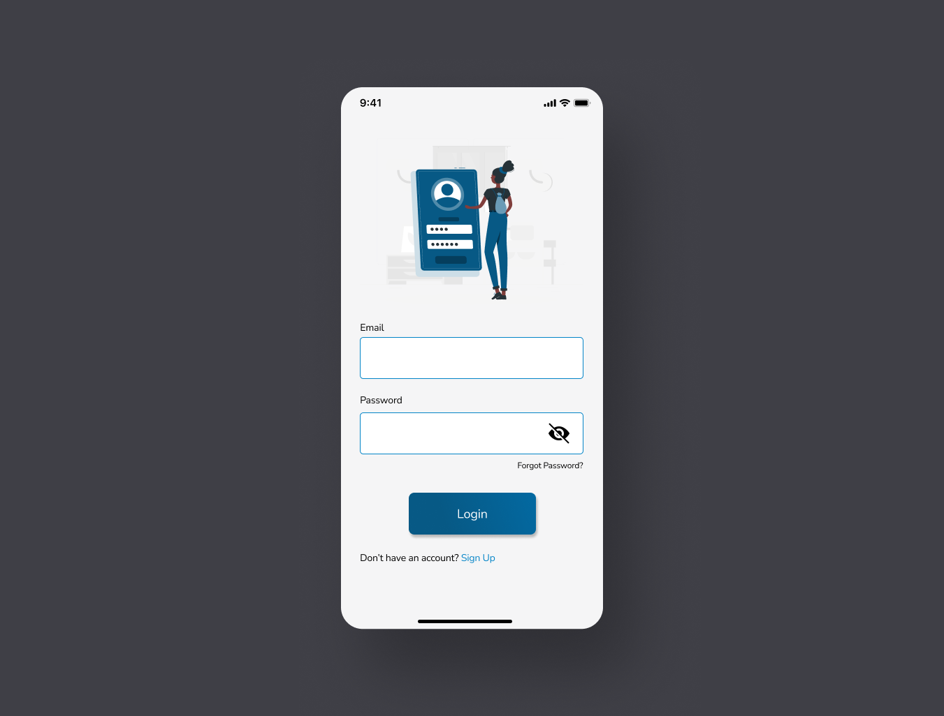Mobile Login UI by Rachel Stephen on Dribbble