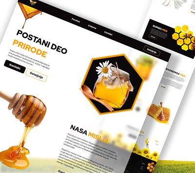Honey animal bee bees fast food food honey product design web design