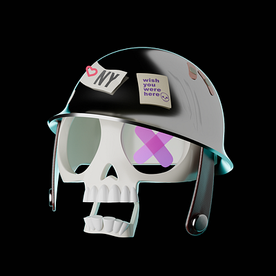 Skeleton 3d graphic design illustration skeleton