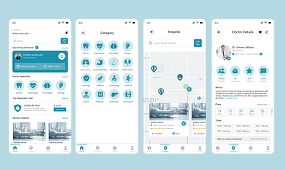 Doctor Appointment app Ui/Ux design appdesign doctorapp hospitalapp ui uidesign ux