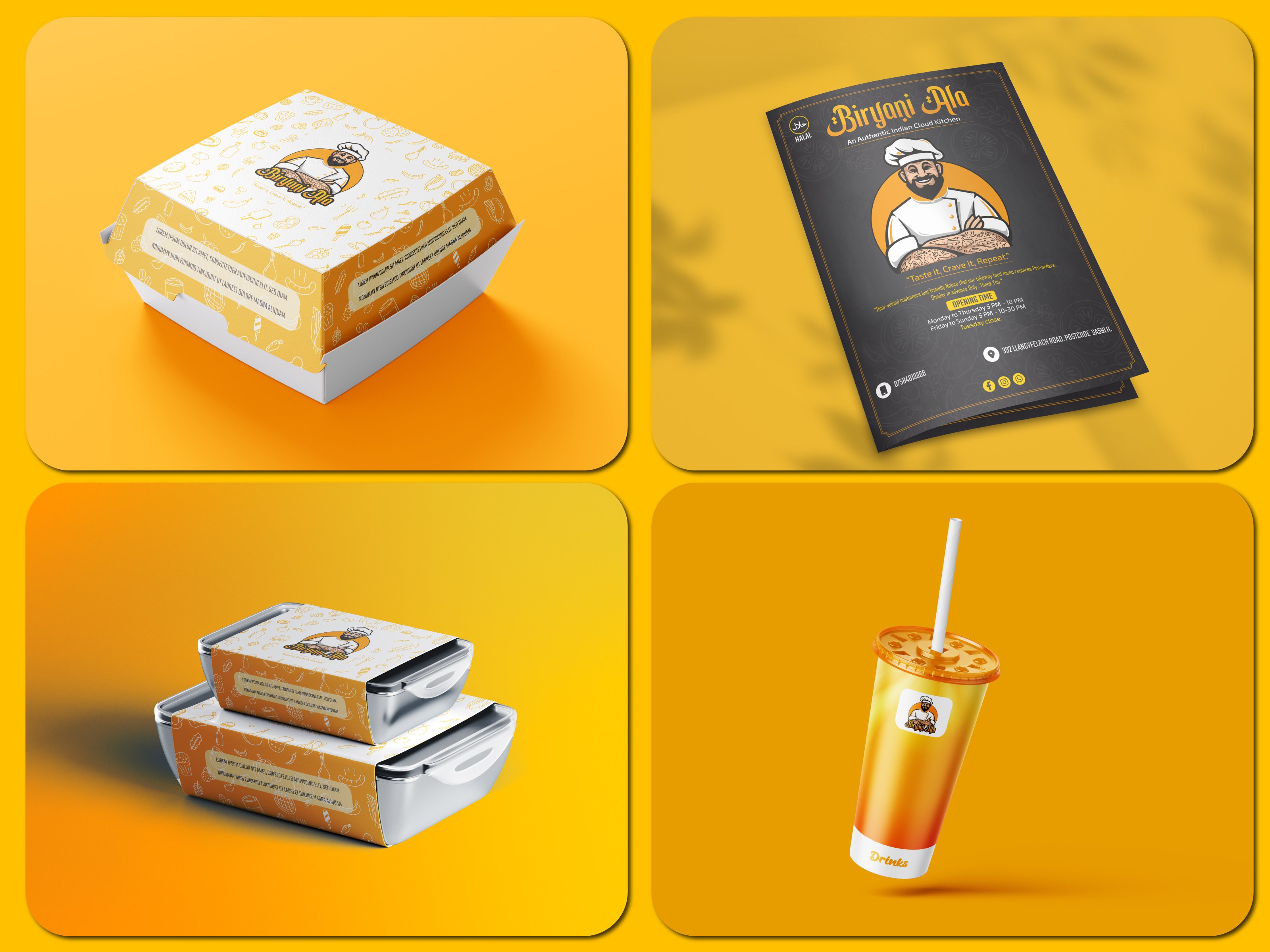 Restaurant Logo Design Brand style Guide. brand style guide branding food food menu graphic design label design logo mockup packaging restaurant branding restaurant logo restaurant logo design