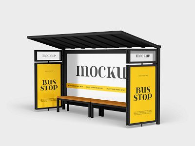 Bus Stop advertisement advertising afisha billboard bus bus station bus stop city citylight flyer logo mockup mockups outdoor poster