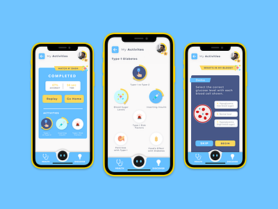 MO: Diagnosis Learning Activity Games activity app concept design game gamification health healthcare mo mockup robotic ui ux uxui visual