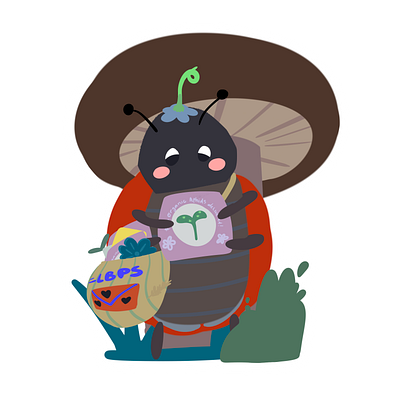 Ladybug post-bug illustration